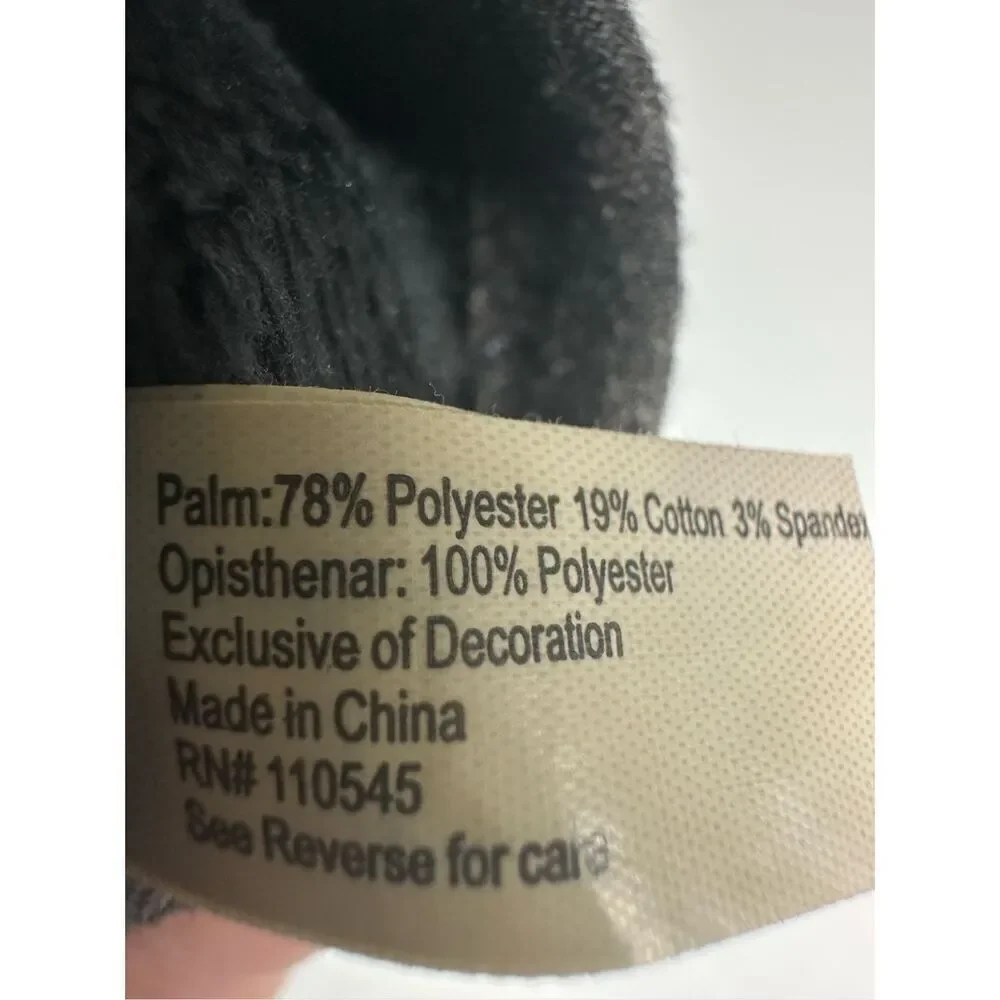 Elegant Women's Winter Thermal Gloves Matching Fur Ball Lined Size M See Notes